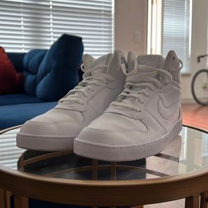 COPY - Nike white basketball boots men’s 12 all white leather, basically new!!